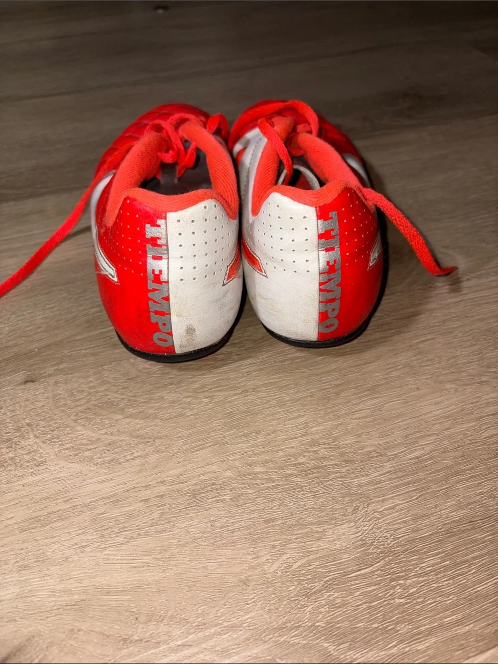 Nike Red and White Quilted-Pattern Sneakers